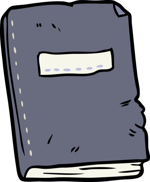 Bir insan tarafından çizilmiş eski bir defter.