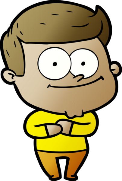 Bir insan tarafından çizilmiş mutlu bir adam.