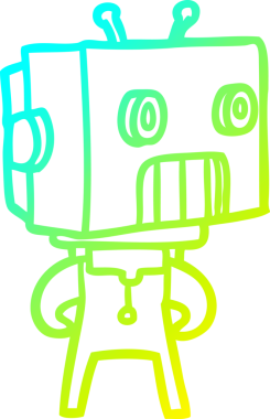 Bir insan tarafından çizilmiş soğuk gradyan robot çizimi