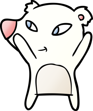 Bir insan tarafından çizilmiş kutup ayısı karikatürü