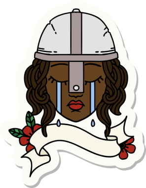 Bir insan tarafından çizilmiş insan dövüşçüsünün çıkartması.