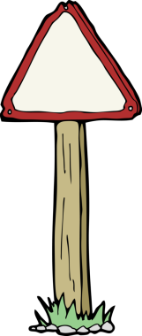 Bir insan tarafından çizilmiş çizgi film levhası.