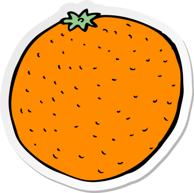 Bir insan tarafından çizilmiş bir çizgi film çıkartması.