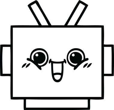 Bir insan tarafından çizilmiş robot kafasının çizgi çizimi