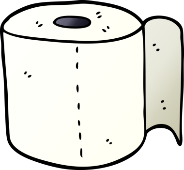 Bir insan tarafından çizilmiş tuvalet kağıdı karalaması.