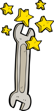 Bir insan tarafından çizilmiş çizgi film anahtarı.