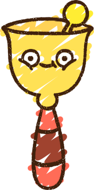 Bir insan tarafından çizilmiş el çanı tebeşiri.