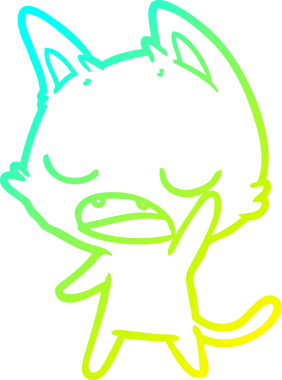 Bir insan tarafından çizilmiş soğuk gradyan çizgi film.