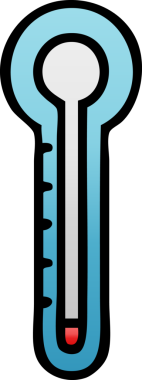 Bir insan tarafından çizilen cam termometrenin gölgelendirilmiş gradyanı