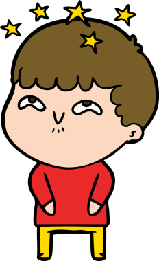 çizgi film bir insan tarafından çizilmiş hayret verici çocuk.