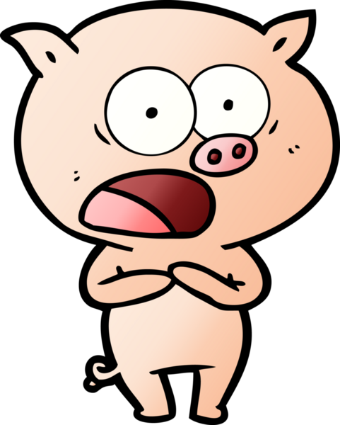 Bir insan tarafından çizilmiş domuz bağırması.