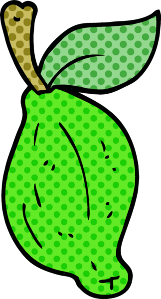 Bir insan tarafından çizilmiş karalama kireç meyvesi.