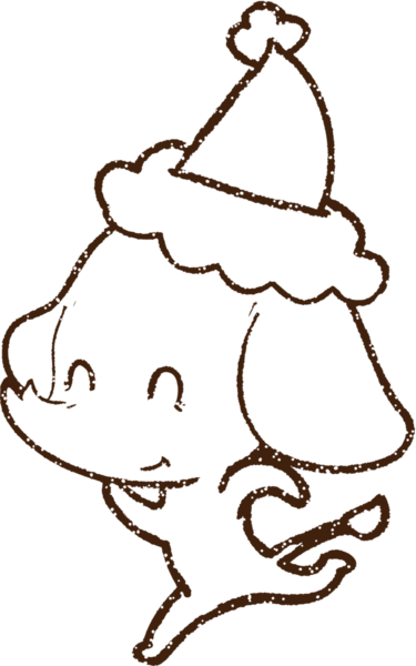 Bir insan tarafından çizilen Festive Fil Kömürü