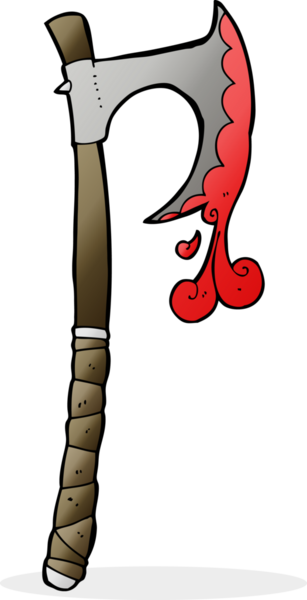 Bir insan tarafından çizilmiş viking baltası.