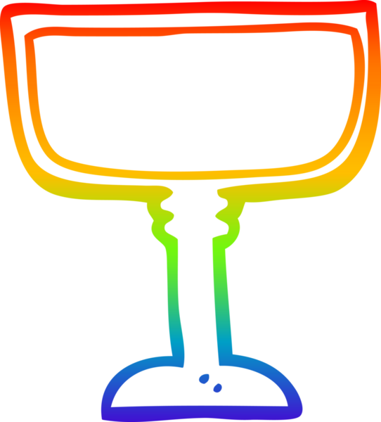 Bir insan tarafından çizilmiş bir şarap kadehinin çizimi.