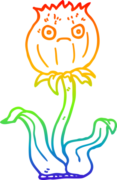 gökkuşağı gradyan çizgi çizimi bir insan tarafından çizilmiş devedikeni