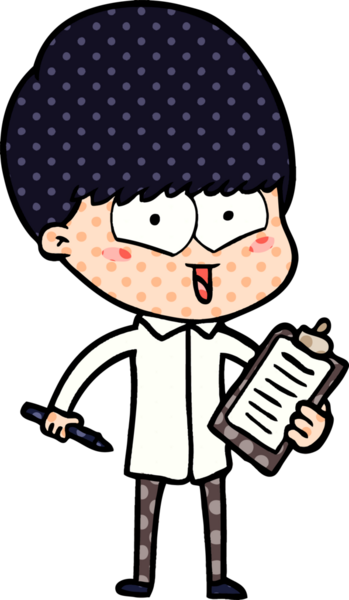 Bir insan tarafından çizilmiş mutlu çocuk çizgi filmi.