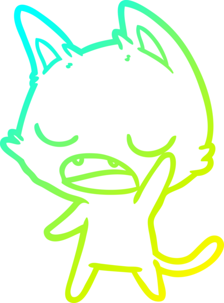 Bir insan tarafından çizilmiş soğuk gradyan çizgi film.