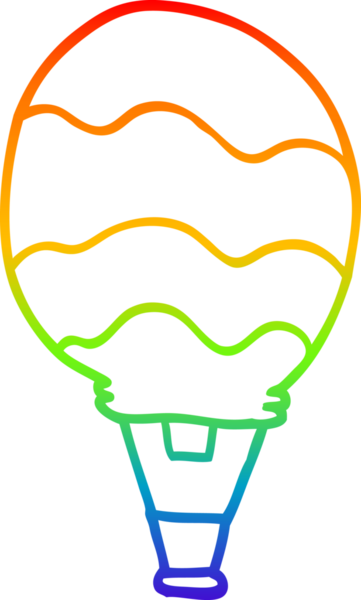 Bir insan tarafından çizilmiş sıcak hava balonunun çizimi.