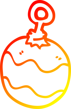 Bir insan tarafından çizilmiş bir çizgi filmin sıcak gradyan çizimi