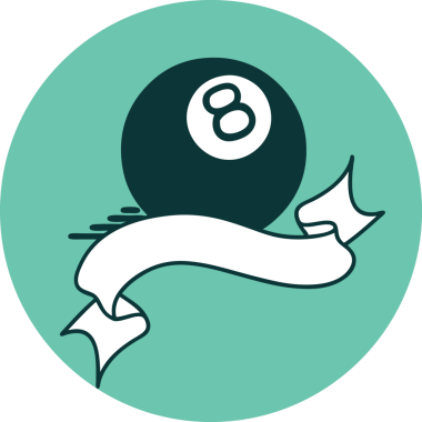 bir insan tarafından çizilmiş 8 toplu dövme biçimi simgesi