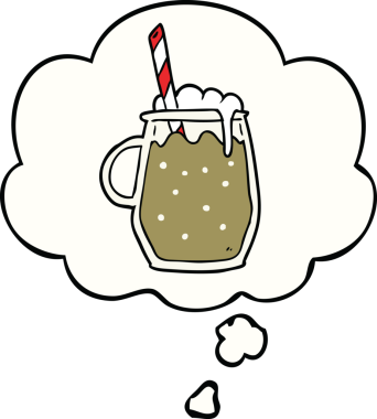 Bir insan tarafından çizilmiş düşünce baloncuklu kök birası.