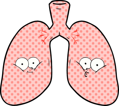 Bir insan tarafından çizilmiş karikatür ciğerleri.