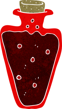 Bir insan tarafından çizilmiş karikatür iksiri