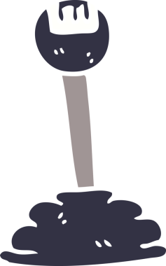 Bir insan tarafından çizilmiş karikatür vites çubuğu.