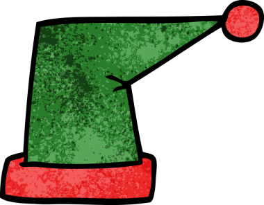 Bir insan tarafından çizilmiş bir elf şapkası.