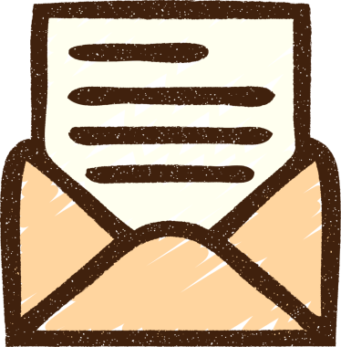 Bir insan tarafından çizilmiş Posta Sembol Tebeşiri