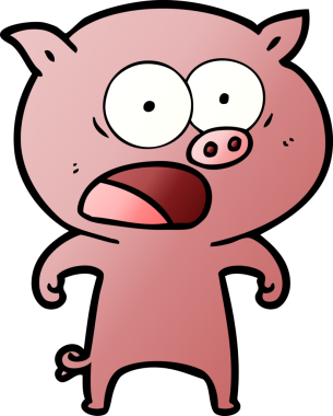 Bir insan tarafından çizilmiş domuz bağırması.