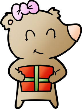 Bir insan tarafından çizilmiş ayı karikatürü çizicisi