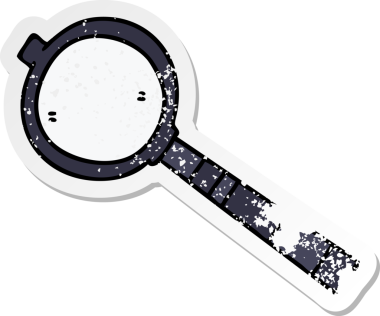 İnsan eliyle çizilmiş garip bir çizgi film büyütecinin sıkıntılı çıkartması.