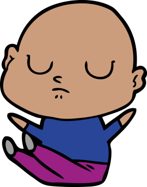 bir insan tarafından çizilmiş kel bir adam.