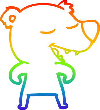 gökkuşağı gradyan çizgi çizimi bir insan tarafından çizilmiş bir çizgi ayı