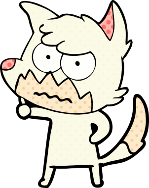 Bir insan tarafından çizilmiş bir tilki.