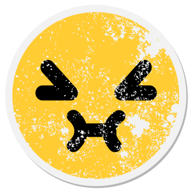 Bir insan tarafından çizilmiş sinir bozucu bir yüz çemberi.