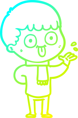 Bir insan tarafından çizilmiş soğuk çizgi çizgi film karakteri.