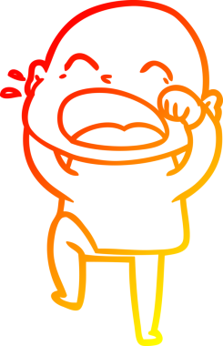 Bir insan tarafından çizilmiş kel adam diye bağıran çizgi film çizimi.