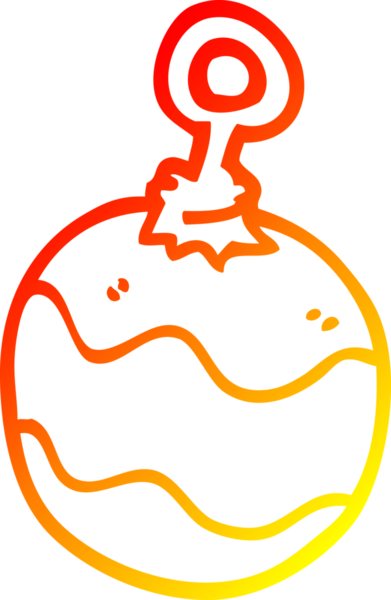 Bir insan tarafından çizilmiş bir çizgi filmin sıcak gradyan çizimi