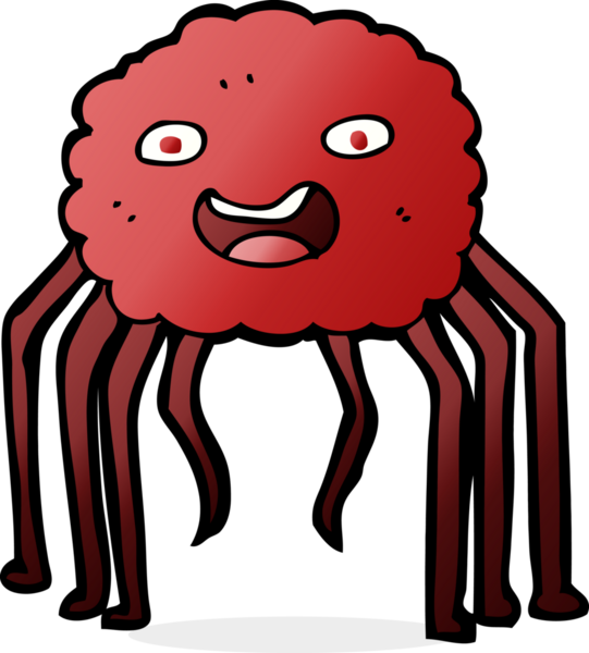 bir insan tarafından çizilmiş çizgi film örümceği