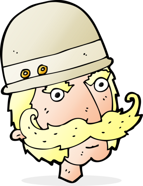 bir insan tarafından çizilmiş bir Viktoryan avcısı çizgi filmi.