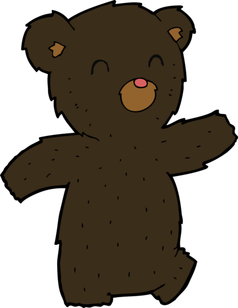 bir insan tarafından çizilmiş kara ayı çizgi filmi