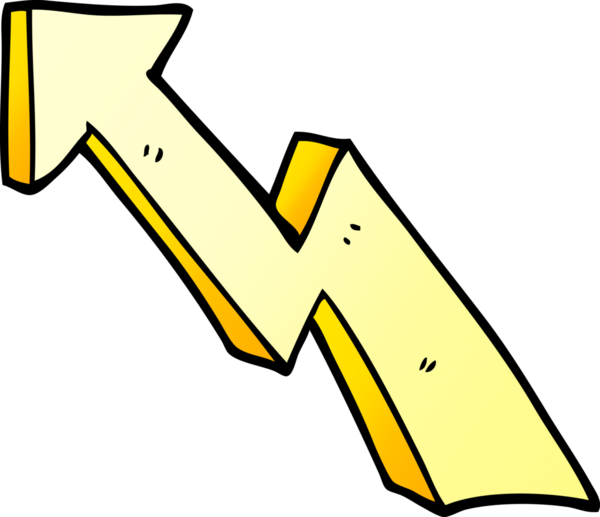 bir insan tarafından çizilmiş yükselen ok karalaması