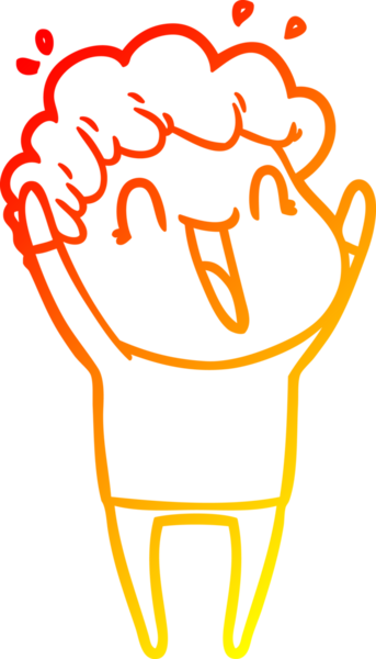 Bir insan tarafından çizilmiş mutlu bir adamın çizgi çizimi.