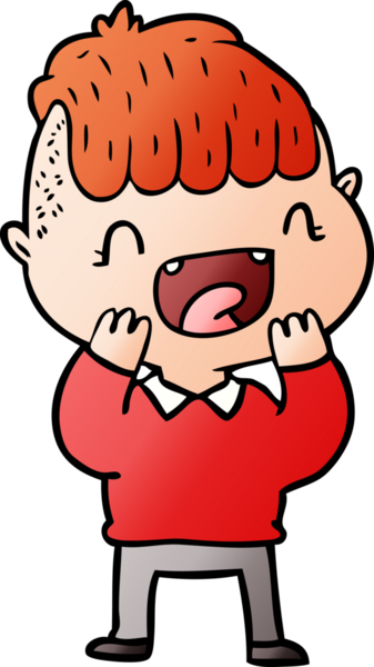 Bir insan tarafından çizilmiş mutlu çocuk çizgi filmi.