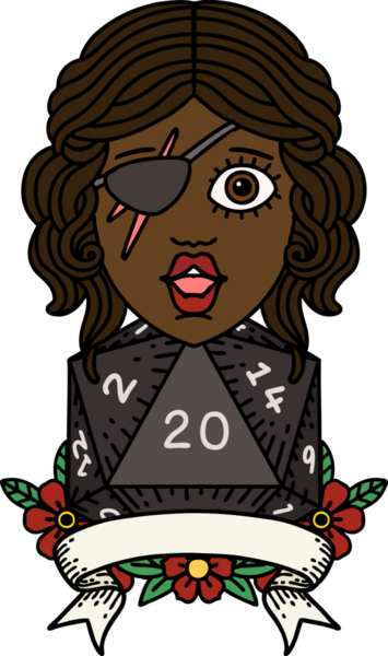 Retro Dövme Tarzı Bir insan tarafından çizilmiş 20 zarlı düzenbaz insan