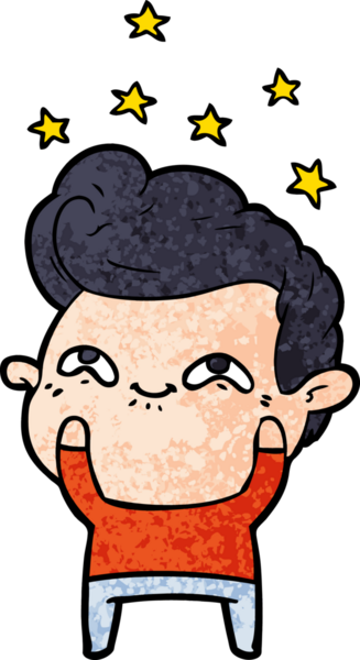 Bir insan tarafından çizilmiş heyecanlı bir çizgi film.