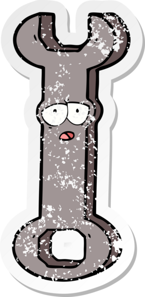 Bir insan tarafından çizilmiş çizgi film anahtarının sıkıntılı çıkartması.